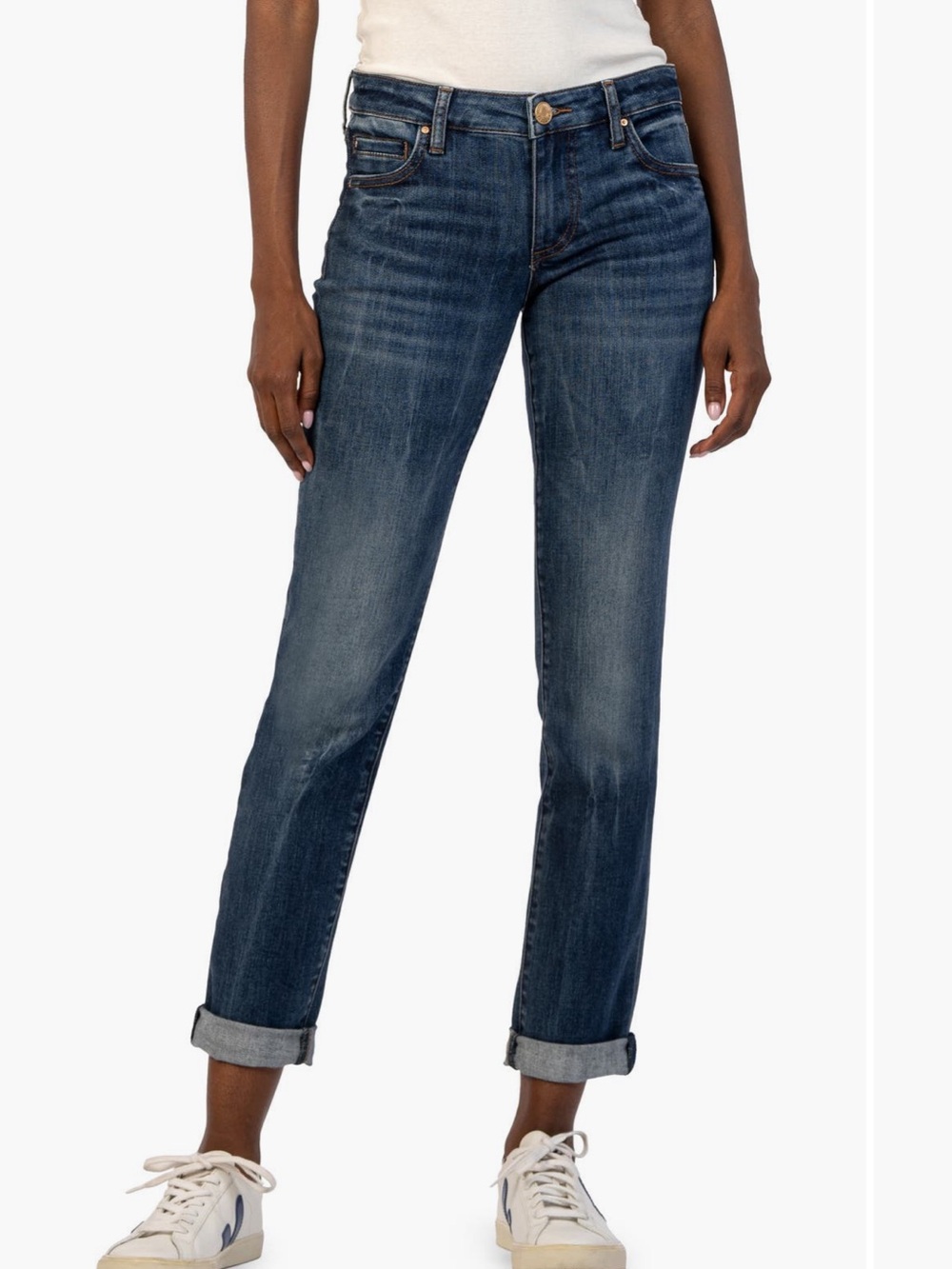 Kut from the Kloth - Women's  Catherine Mid Rise Boyfriend Jeans. Size 18